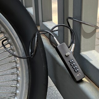 Foto 3 | Foto 3 | Candado Con Cable Combinado Tokckybl De 4 Dígitos Para Pistola De Bicicleta Color Gris - Venta Internacional.