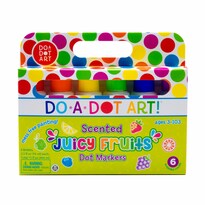 Juego De 6 Marcadores De Puntos Lavables Do A Dot Art Con Aroma A Frutas - Venta Internacional.