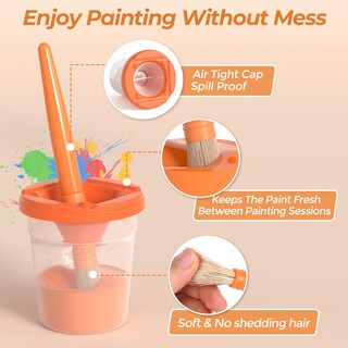 Foto 4 | Foto 4 | Set De Pintura Nicpro 14 Colores 250 Ml Lavable Con Brochas Y Tazas - Venta Internacional.