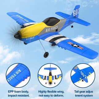 Foto 4 | Foto 4 | Avión Rc Toileum P-51d De 3 Canales 2 4 Ghz Con 2 Baterías - Venta Internacional.