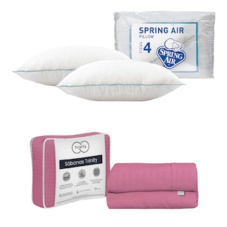 Foto 1 | Foto 1 | Sábanas Trinity Color Palo De Rosa King Size + 2 Almohadas Osos