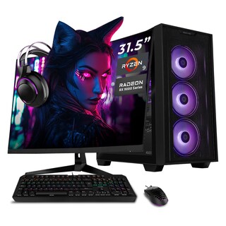 Foto 1 | Foto 1 | PC Gamer Completa con IA Xtreme PC Gaming RX 9070 XT Ryzen 9 9900X 32GB DDR5 SSD 1TB Monitor 31.5 Sistema Liquido