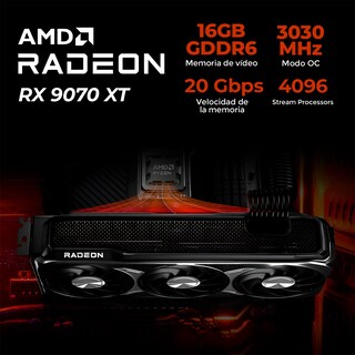 Foto 6 | Foto 6 | PC Gamer Completa con IA Xtreme PC Gaming RX 9070 XT Ryzen 9 9900X 32GB DDR5 SSD 1TB Monitor 31.5 Sistema Liquido