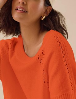 Foto 4 | Foto 4 | Jersey Yeokou Para Mujer Manga Corta Cuello Redondo Color Naranja-xs - Venta Internacional.