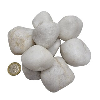 Foto 1 | Foto 1 | Piedra Decorativa De Jaspe Blanco Pulido Natural De La India 1 Kg - Venta Internacional.