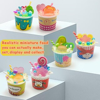 Foto 2 | Foto 2 | Minijuguete De Comida Para Hacer Postres Helados En Miniatura Para Niños Mayores De 8 Años - Venta Internacional.