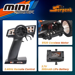 Foto 2 | Foto 2 | Rc Car Serpent 1:24 Mini Con Batería Gyro Rtr 2 Off-road De 2 4 Ghz - Venta Internacional.