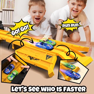 Foto 2 | Foto 2 | Camión De Juguete De Construcción Con Lanzador De Pista De Carreras Almacenamiento 2 En 1 - Venta Internacional.