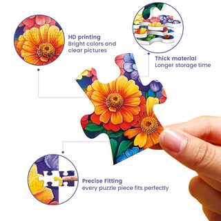 Foto 4 | Foto 4 | Puzzle Najiaxiaowu De 300 Piezas Con Flores Y Suculentas Para Adultos - Venta Internacional.