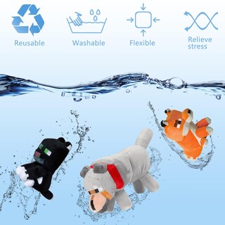 Foto 3 | Foto 3 | Peluche Hcobtroe 3 Muñecas Con Personajes Lobo 13 7 Cm Gato Negro 9 Cm Zorro 7 Cm - Venta Internacional.