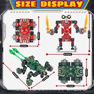 Foto 5 | Foto 5 | Robot Transformable Fidget Spinner De Juguete Chilvil Para Niños X4 - Venta Internacional.