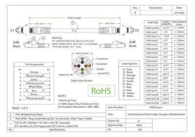 Foto 7 | Foto 7 | Cable Ethernet Wholesale Cat6 24 Awg Rj45 150 Pies Gris - Venta Internacional.