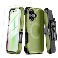 Funda Case Mybat Maverick Mag Clip Para Iphone 17 - Verde Con Mica