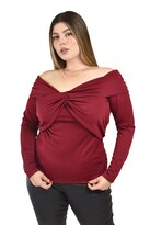 Blusa Off Shoulder Roman Fashion 1911 Vino para Mujer