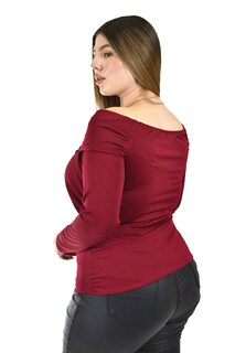 Foto 3 | Foto 3 | Blusa Off Shoulder Roman Fashion 1911 Vino para Mujer