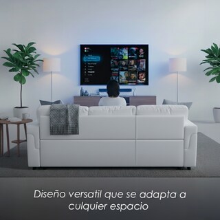 Foto 6 | Foto 6 | Sofá Cama Kairo Blanco De Cuero Sintético Chaise Longue/cama Extraíble 3 Plazas Funcional Y Moderno Ilios Innova