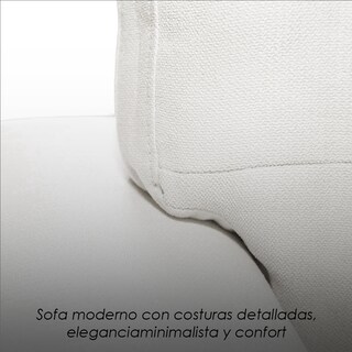 Foto 8 | Foto 8 | Sofá Cama Kairo Blanco De Cuero Sintético Chaise Longue/cama Extraíble 3 Plazas Funcional Y Moderno Ilios Innova