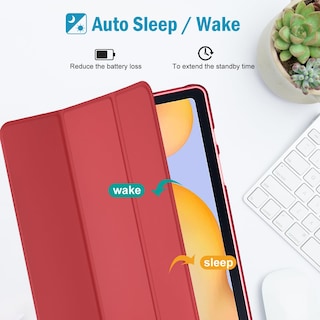 Foto 5 | Foto 5 | Funda Procase Para Galaxy Tab S6 Lite 10.4 Soporte Para Bolígrafo S Color Rojo - Venta Internacional.