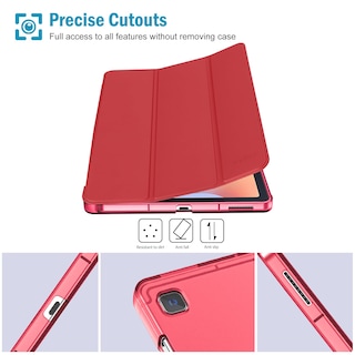 Foto 7 | Foto 7 | Funda Procase Para Galaxy Tab S6 Lite 10.4 Soporte Para Bolígrafo S Color Rojo - Venta Internacional.