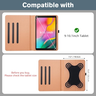 Foto 2 | Foto 2 | Funda Para Tableta Procase De 9 A 10 1 Pulgadas Universal Con Soporte 360° Marrón - Venta Internacional.