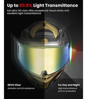 Foto 5 | Foto 5 | Casco Moto Integral Ilm Mf510 Negro Mate Dot Moteros