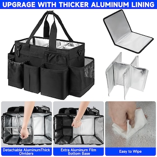 Foto 2 | Foto 2 | Bolsa De Limpieza Jaffzora Con Cojín Acolchado Y Asa Color Negro - Venta Internacional.