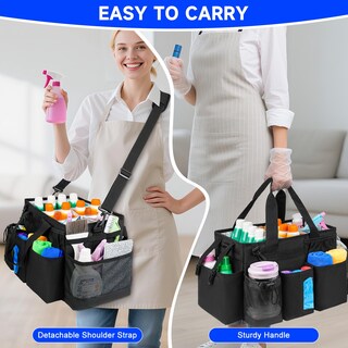 Foto 5 | Foto 5 | Bolsa De Limpieza Jaffzora Con Cojín Acolchado Y Asa Color Negro - Venta Internacional.