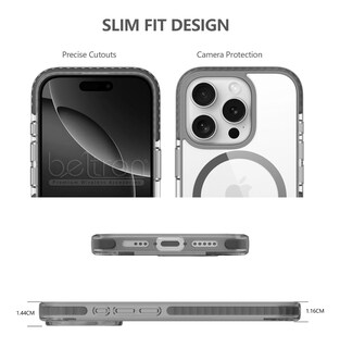Foto 4 | Foto 4 | Funda Transparente Beltron Para Iphone 16 Pro Con Clip Giratorio Para Cinturón - Venta Internacional.
