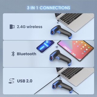 Foto 2 | Foto 2 | Escáner De Código De Barras Eyoyo 2d Bluetooth Inalámbrico 2500 Mah - Venta Internacional.