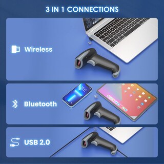 Foto 4 | Foto 4 | Escáner De Código De Barras Eyoyo 2d Bluetooth Inalámbrico 2500 Mah - Venta Internacional.