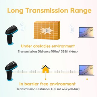 Foto 3 | Foto 3 | Escáner De Código De Barras Inalámbrico Receptor Usb De 100 M De Alcance Nadamoo - Venta Internacional.