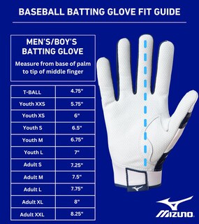 Foto 3 | Foto 3 | Guantes De Bateo De Béisbol Mizuno Mvp Youth Blanco-gold Medium - Venta Internacional.