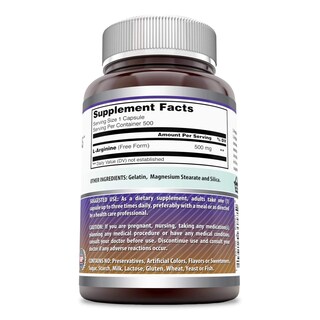Foto 3 | Foto 3 | Suplemento De L-arginina Amazing Nutrition 500 Mg 500 Cápsulas - Venta Internacional.
