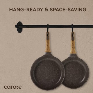 Foto 5 | Foto 5 | Sartén Carote De Granito Antiadherente De 24 Cm + 28 Cm Color Marrón - Venta Internacional.