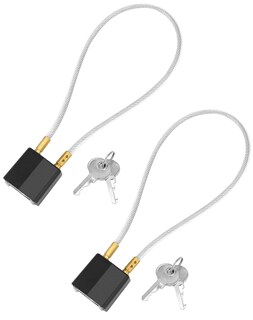 Foto 1 | Foto 1 | Casco De Moto Lock Qwork Cable De 35 5 Cm Paquete De 2 Unidades Con Llave Igual - Venta Internacional.