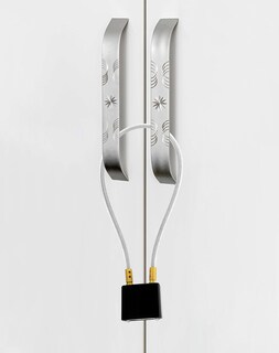 Foto 3 | Foto 3 | Casco De Moto Lock Qwork Cable De 35 5 Cm Paquete De 2 Unidades Con Llave Igual - Venta Internacional.