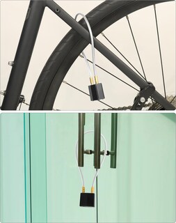 Foto 4 | Foto 4 | Casco De Moto Lock Qwork Cable De 35 5 Cm Paquete De 2 Unidades Con Llave Igual - Venta Internacional.