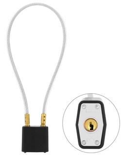 Foto 7 | Foto 7 | Casco De Moto Lock Qwork Cable De 35 5 Cm Paquete De 2 Unidades Con Llave Igual - Venta Internacional.