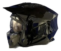 Casco Moto Modular Ilm Z302 Negro Gloss Moteros