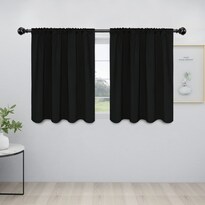 Cortina Easy-going Con 2 Paneles Opacos De 107 X 91 Cm Color Negro - Venta Internacional.