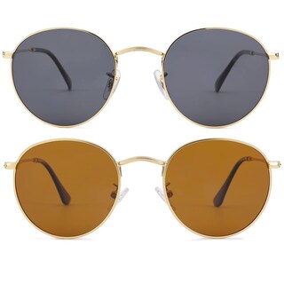 Foto 1 | Foto 1 | Gafas De Sol Pro Acme Pequeñas Redondas De Metal Polarizadas De 50 Mm - Venta Internacional.