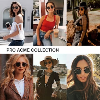 Foto 7 | Foto 7 | Gafas De Sol Pro Acme Pequeñas Redondas De Metal Polarizadas De 50 Mm - Venta Internacional.