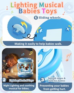 Foto 5 | Foto 5 | Juguete Musical Jovow Con Iluminación Giratoria Para Bebés De 6 A 18 Meses - Venta Internacional.