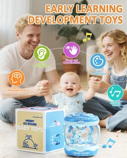 Foto 6 | Foto 6 | Juguete Musical Jovow Con Iluminación Giratoria Para Bebés De 6 A 18 Meses - Venta Internacional.