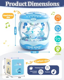 Foto 7 | Foto 7 | Juguete Musical Jovow Con Iluminación Giratoria Para Bebés De 6 A 18 Meses - Venta Internacional.