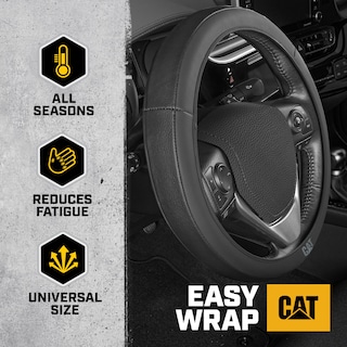 Foto 2 | Foto 2 | Funda De Volante Cat Easywrap De Piel Sintética Negra De 15 Cm - Venta Internacional.