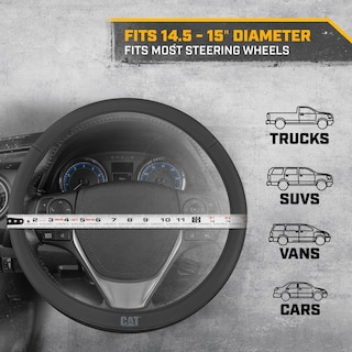 Foto 4 | Foto 4 | Funda De Volante Cat Easywrap De Piel Sintética Negra De 15 Cm - Venta Internacional.