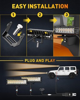 Foto 4 | Foto 4 | Barra De Luces Led Naoevo De 6 Pulgadas 50 W 3700 Lm Combinación Spot & Flood 2 Unidades - Venta Internacional.