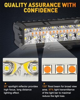 Foto 5 | Foto 5 | Barra De Luces Led Naoevo De 6 Pulgadas 50 W 3700 Lm Combinación Spot & Flood 2 Unidades - Venta Internacional.