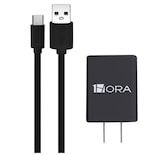 Cargador De Pared + Cable 1hora Tipo-c A Tipo-c 1m Negro
